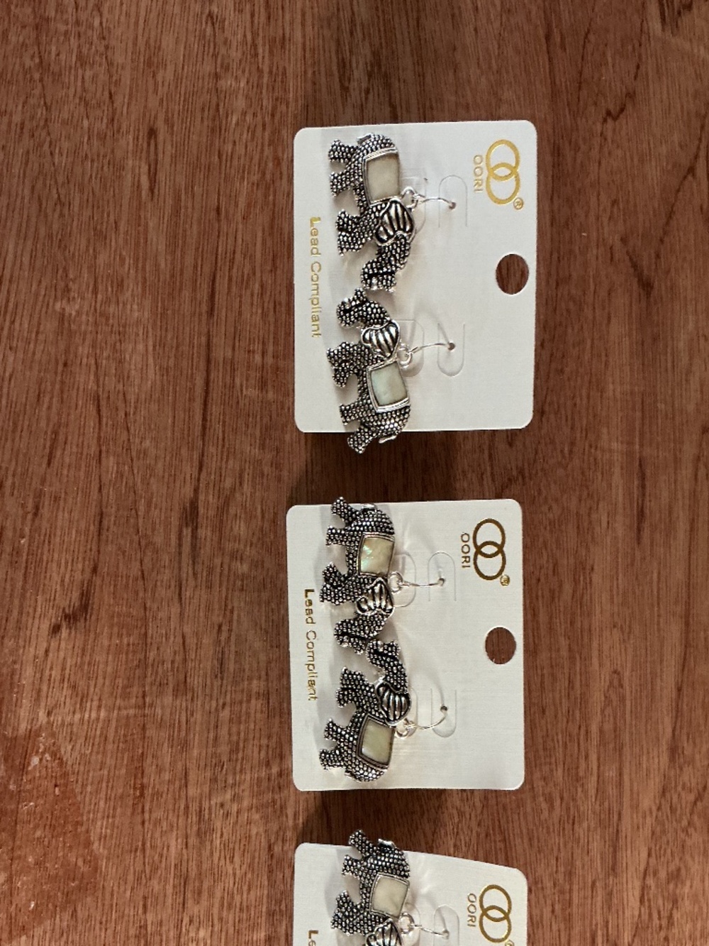 New Antique Dangle Elephant Earrings. Multiple available, sold seperately